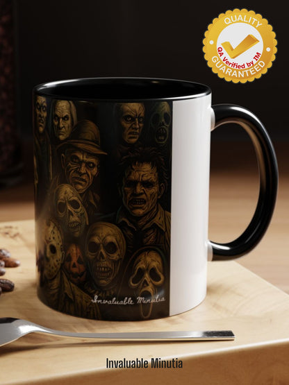 Horror Villain Collage Coffee Mug – 15oz & 11oz Ceramic Coffee Mug – Slasher Icons