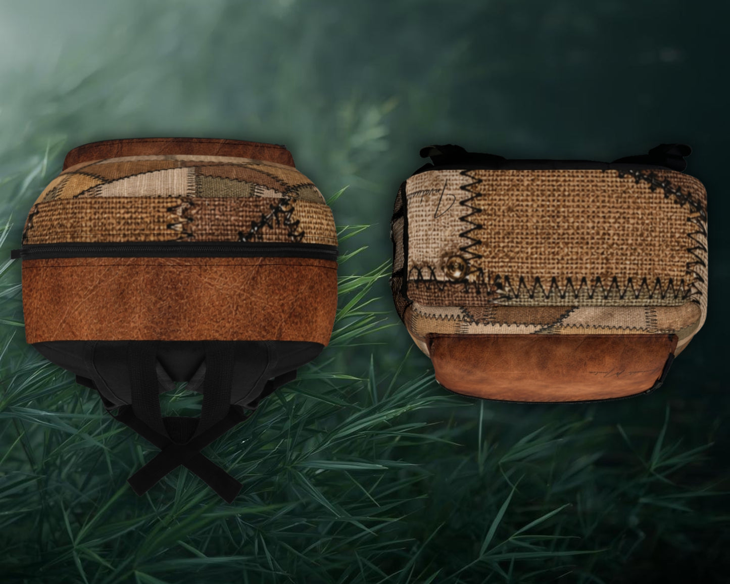 Patchwork Stitch Canvas AOP Backpack