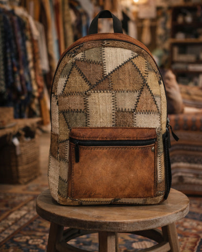 Patchwork Stitch Canvas AOP Backpack