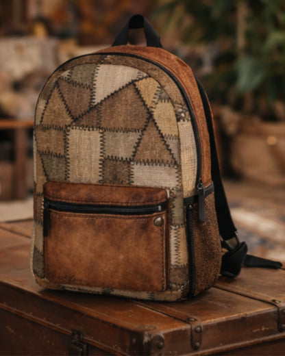 Patchwork Stitch Canvas AOP Backpack