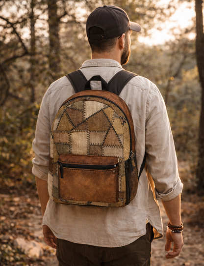 Patchwork Stitch Canvas AOP Backpack