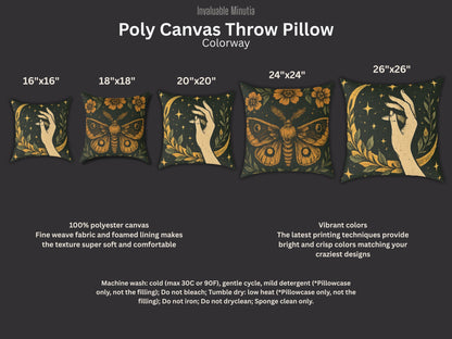 Boutique Halloween Throw Pillow – Crow & Pumpkin Pattern