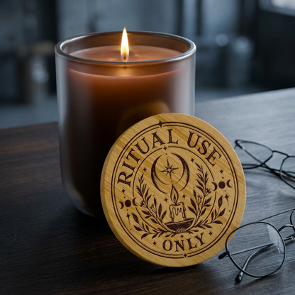 Ritual Use Only Scented Soy Candle — 14 oz Engraved Jar