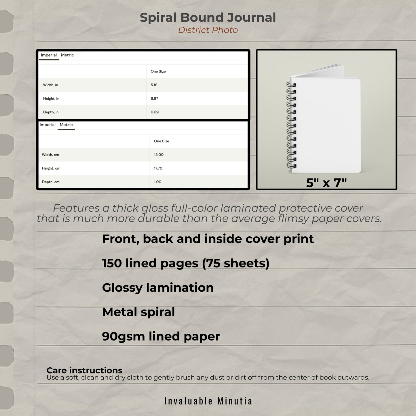 "Notes from the witch's desk" Spiral Bound Journal Notebook