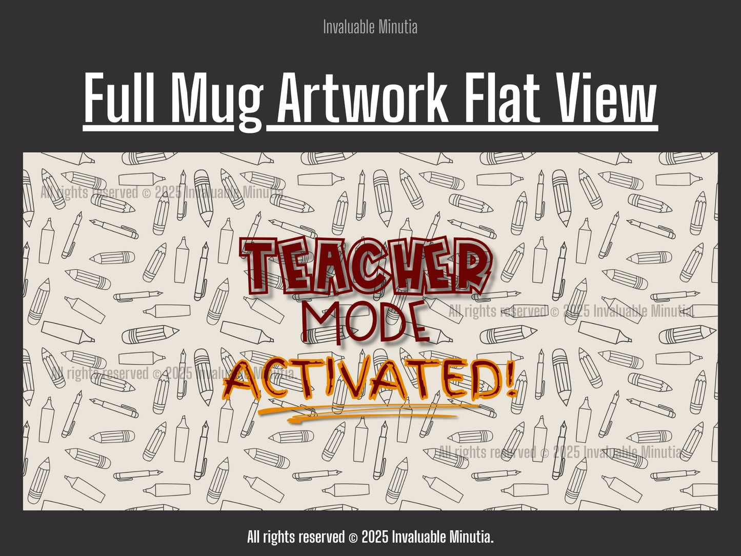 Funny Teacher Coffee Mug – “Teacher Mode Activated” – Color Accent 11oz 15oz - Premium Ceramic Coffee Mug