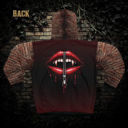 Vampire Teeth - Unisex Zip Hoodie (AOP)