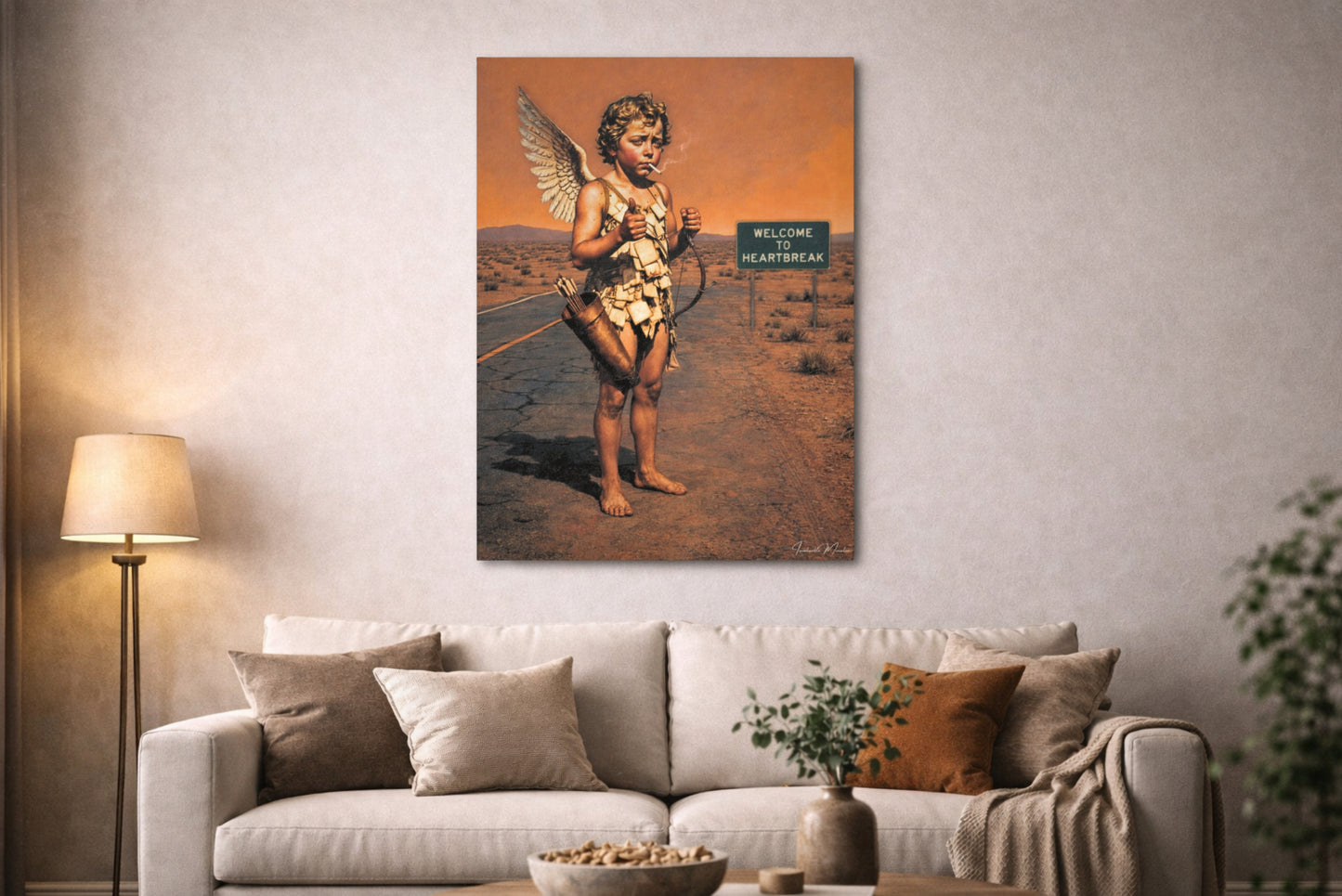 Welcome to Heartbreak – Nostalgic Americana Canvas Wall Art