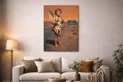 Welcome to Heartbreak – Nostalgic Americana Canvas Wall Art