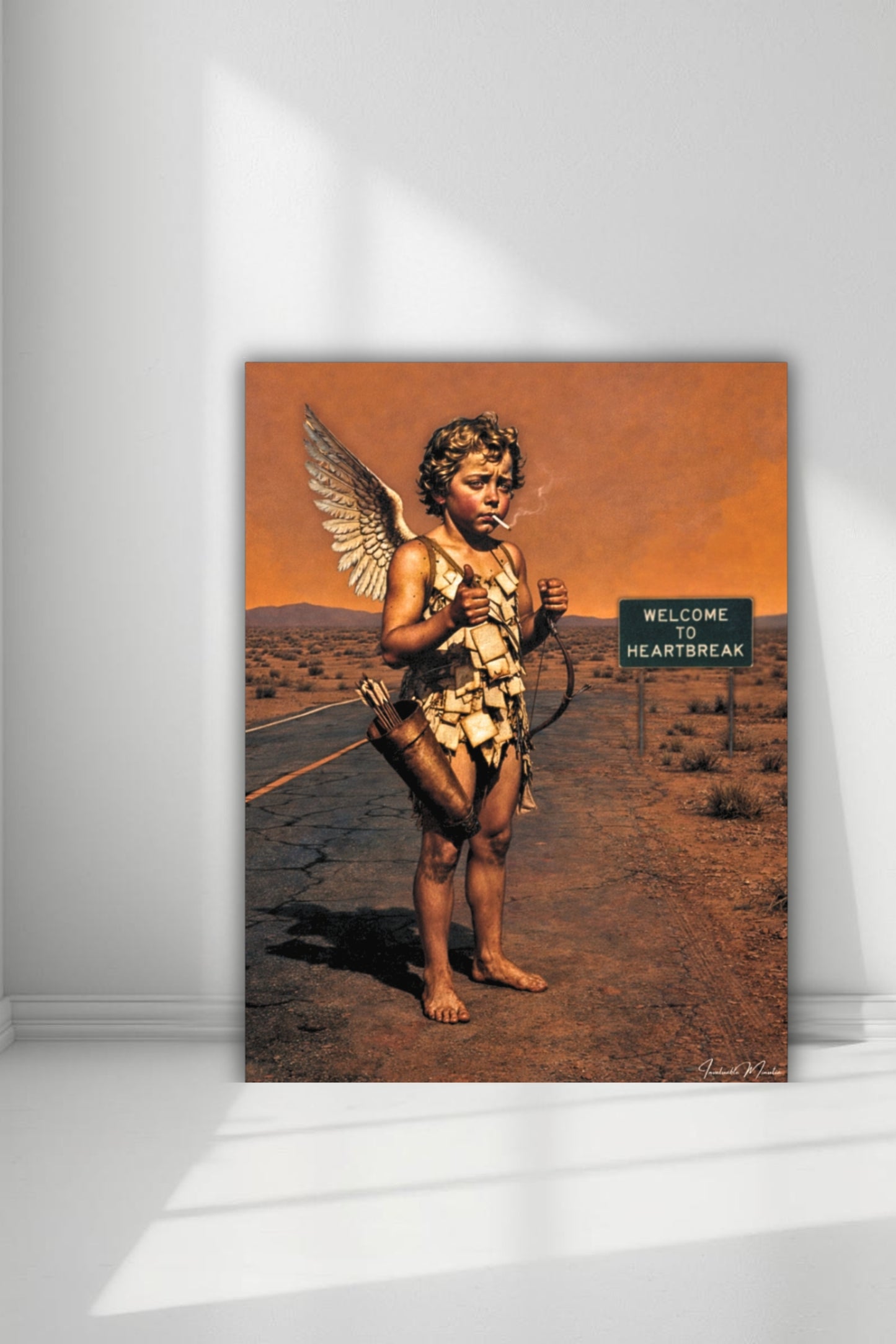 Welcome to Heartbreak – Nostalgic Americana Canvas Wall Art