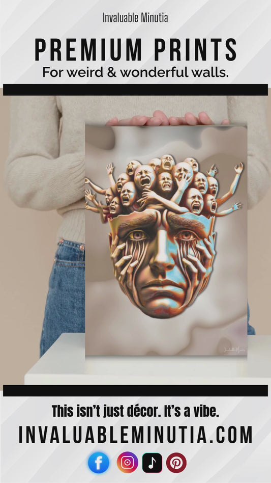 "Known." – Emotional Expressionism Stretched Vertical Canvas Wall Art - ADHD, Anxiety, Depression Reflection